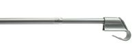 Bistrostange, Scheibengardinenstange 12 mm Ø, Klemmträgermontage, silbermatt, ausziehbar 85-135 cm