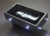 LED-Edelstahl Metallzaunabdeckung 2er Set
