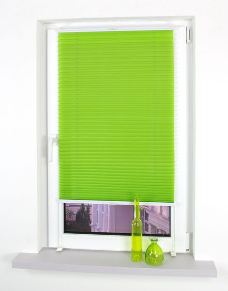 Klemmfix-Plissee verspannt, 150 x 80 cm, Apple Green