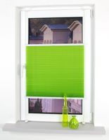 Klemmfix-Plissee verspannt, 150 x 80 cm, Apple Green