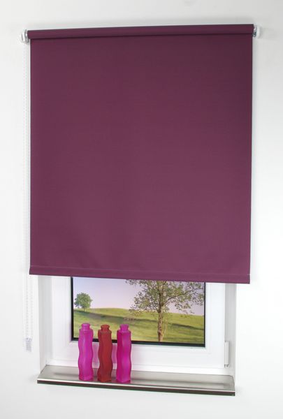 Seitenzugrollo, Kettenzugrollo, 180 x 82 cm, brombeere