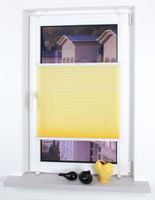 Klemmfix-Plissee verspannt, 150 x 90 cm, Lemon Yellow