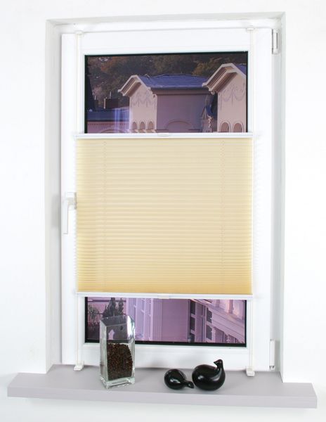 Klemmfix-Plissee verspannt, 150 x 75 cm, Beige