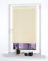 Klemmfix-Plissee verspannt, 220 x 80 cm, Beige
