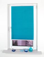 Klemmfix-Plissee verspannt, 220 x 80 cm, Blue Lagoon