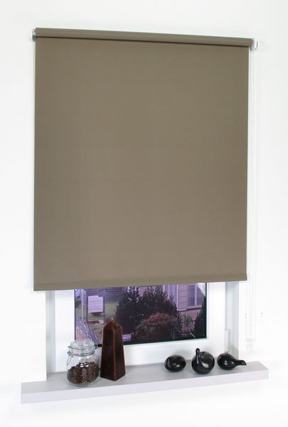 Seitenzugrollo, Kettenzugrollo, 180 x 62 cm, caffee