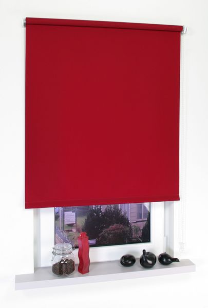 Seitenzugrollo, Kettenzugrollo, 180 x 112 cm, rot