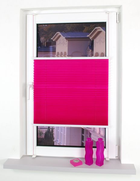 Klemmfix-Plissee verspannt, 150 x 45 cm, Red Magnolia