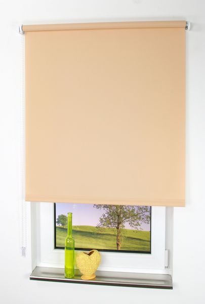 Seitenzugrollo, Kettenzugrollo, 180 x 112 cm, sand