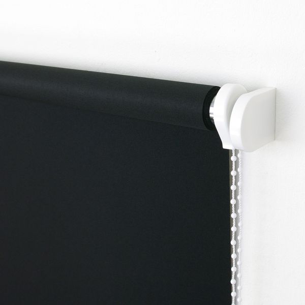 Seitenzugrollo, Kettenzugrollo, 180 x 82 cm, schwarz