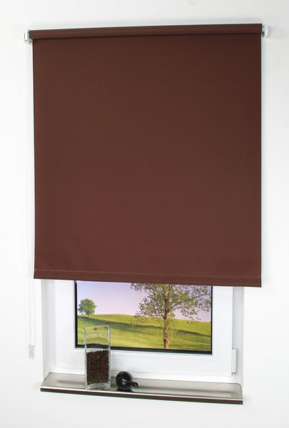 Seitenzugrollo, Kettenzugrollo, 180 x 142 cm, cappuccino