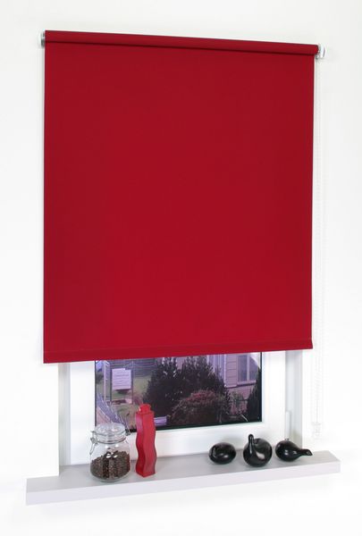 Seitenzugrollo, Kettenzugrollo, 180 x 62 cm, rot