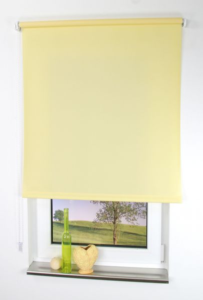 Seitenzugrollo, Kettenzugrollo, 180 x 102 cm, gelb