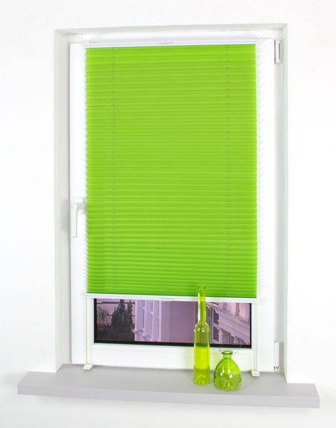 Klemmfix-Plissee verspannt, 150 x 60 cm, Apple Green
