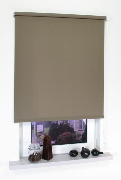 Seitenzugrollo, Kettenzugrollo, 180 x 82 cm, caffee