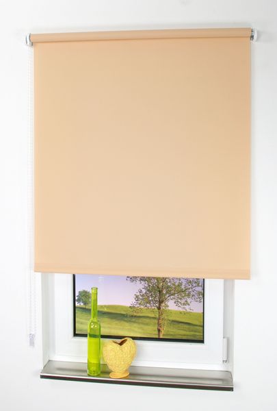 Seitenzugrollo, Kettenzugrollo, 180 x 62 cm, sand