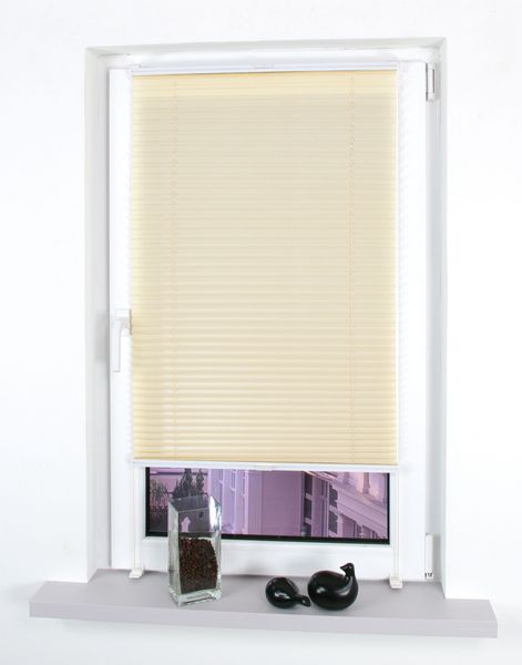 Klemmfix-Plissee verspannt, 150 x 80 cm, Beige