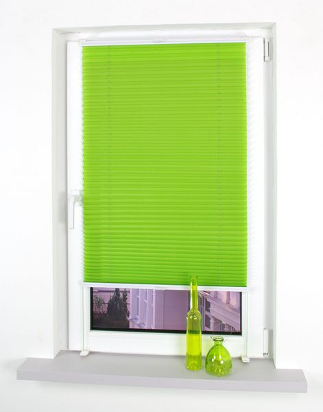 Klemmfix-Plissee verspannt, 150 x 75 cm, Apple Green