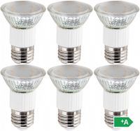 LED-Leuchtmittel mit 6 grossen SMD-LED-S Reflektor JDR E27 kaltweiß 6er Set
