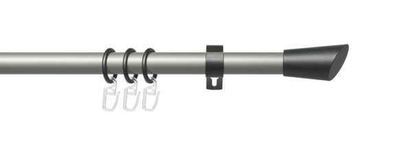 Stilgarnitur Gardinenstange Bit 20 mm Ø, 160 cm, silber-anthrazit
