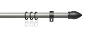 Stilgarnitur Gardinenstange Mush 20 mm Ø, 120 cm, silber-anthrazit