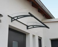 Türvordach Aquila klar 1500 Grau