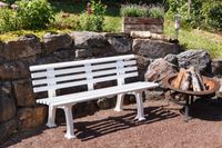 Gartenbank Sylt weiß