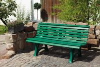 Parkbank Helgoland moosgrün