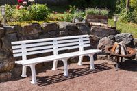 Gartenbank Juist weiß