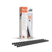 Binderücken 10mm, für je 65 Blatt A4, schwarz, 100 Stk