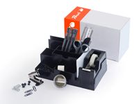 Schreibtisch Organizer, schwarz, 14-teilig