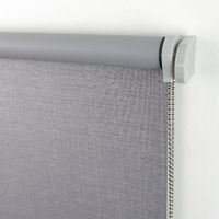 Rollo, Seitenzugrollo Verdunkelung, 175 x 60 cm, Struktur grau