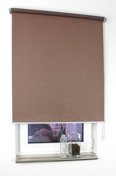 Rollo, Seitenzugrollo Verdunkelung, 175 x 80 cm, Struktur braun