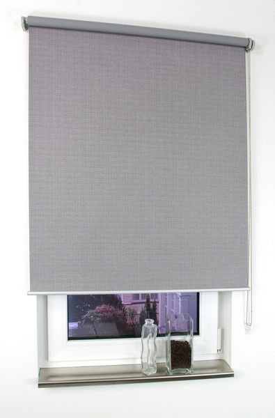 Rollo, Seitenzugrollo Verdunkelung, 175 x 100 cm, Struktur grau
