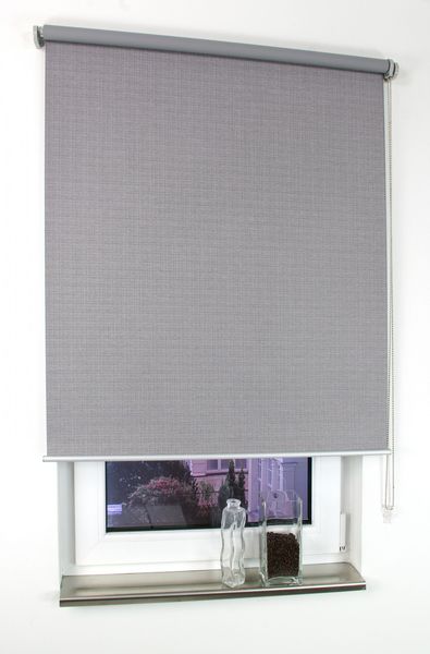 Rollo, Seitenzugrollo Verdunkelung, 175 x 140 cm, Struktur grau