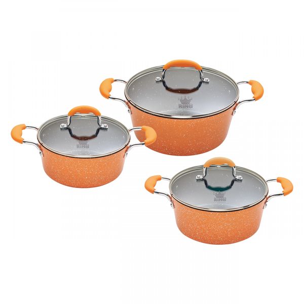 Topfset Alu geschmiedet 3/6 tlg. Mango