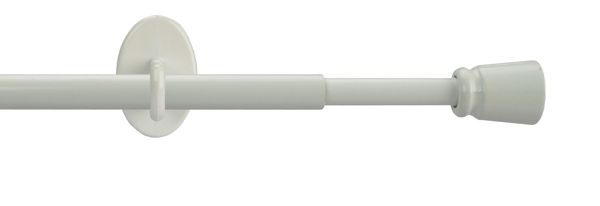 Bistrostange, Scheibengardinenstange Concav 8 mm Ø, weiß, ausziehbar 80-140 cm