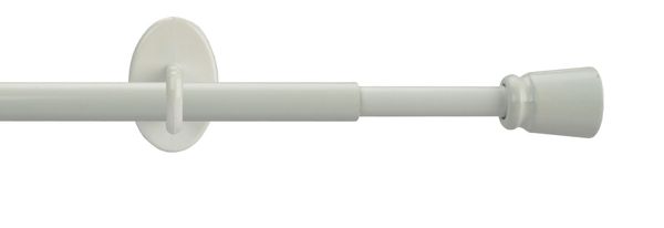 Bistrostange, Scheibengardinenstange Concav 8 mm Ø, weiß, ausziehbar 60-110 cm