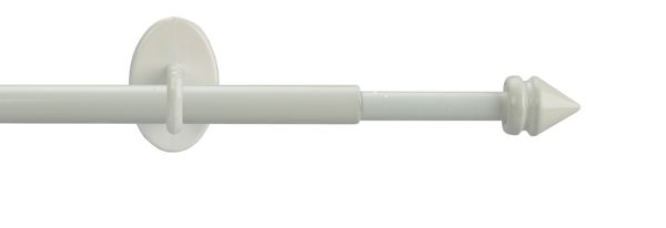 Bistrostange, Scheibengardinenstange Kegel 8 mm Ø, weiß, ausziehbar 80-140 cm