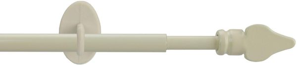 Bistrostange, Scheibengardinenstange Spitze 8 mm Ø, creme-weiß, ausziehbar 60-110 cm