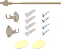 Bistrostange, Scheibengardinenstange Spitze 8 mm Ø, creme-weiß, ausziehbar 60-110 cm