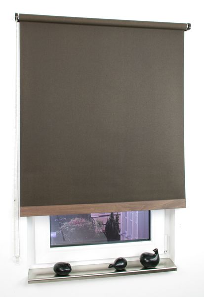Seitenzugrollo Uni, braun, 180 x 120 cm