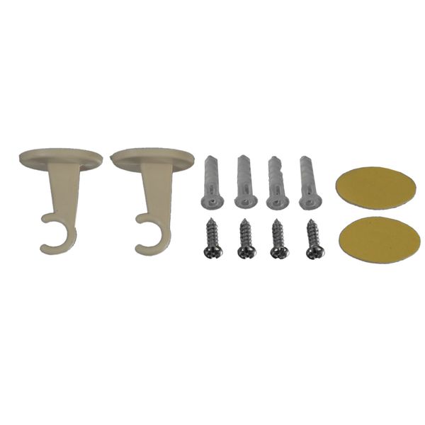 Träger für Bistrostange, Scheibengardinenstange 8 mm, creme-weiß, 2 Stück