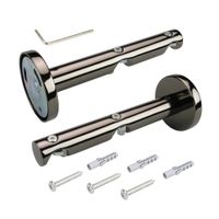 Träger, Doppelträger 12 cm für Stilstange Gardinenstange Profilrohr 16 mm Ø, titan, 1 Stück