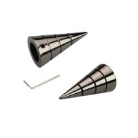 Endstück Endknopf für Stilstange Gardinenstange Profilrohr 16 mm Ø, Kegel, titan