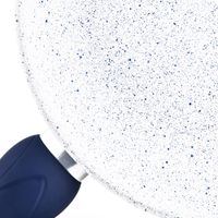 Carretta Edelstahlpfanne "Salerno" mit Softtouchgriff Milky Saphire - Ø 20cm