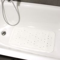 Antirutschmatte, Badewannen-Sicherheitseinlage, Sicherheitsmatte, 36 x 72 cm, weiß