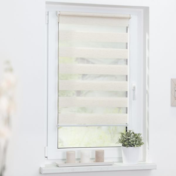 Duo-Rollo Klemmfix, ohne Bohren - Natur, 100 cm x 150 cm (B x L)
