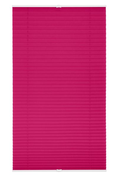 Plissee Klemmfix, ohne Bohren, verspannt - Fuchsia, 80 cm x 210 cm (B x L)