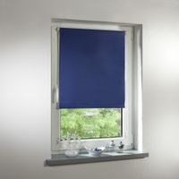 Thermo-Rollo Klemmfix, ohne Bohren, Verdunkelung - Blau, 45 cm x 150 cm (B x L)